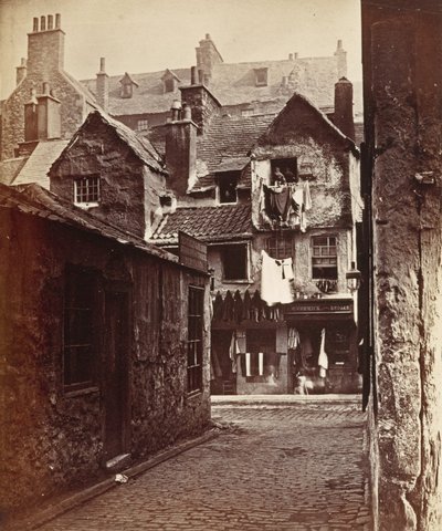 Casa con facciata in legno, Cowgate, Edimburgo da Archibald Burns
